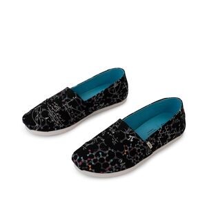 NIB Toms Alpargata Black Science PrintvGlow In The Dart Shoe | Size 7